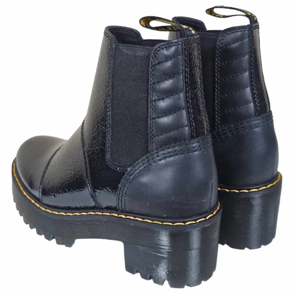 NEW Dr. Martens Black Patent Leather Chelsea Boots Rozalie Size 7 - Picture 2 of 14